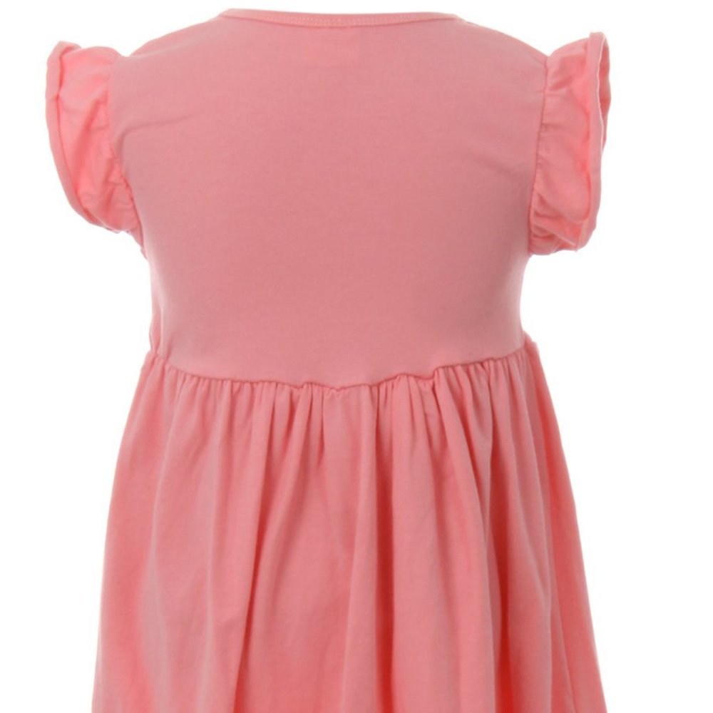 Little Girls Toddler Dress Cap Sleeve Ruffle Casual Daily School outfit Blouse - Picture 3 of 5